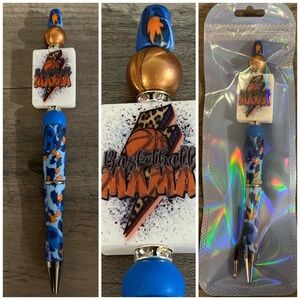 Basketball Mama beaded focal pen